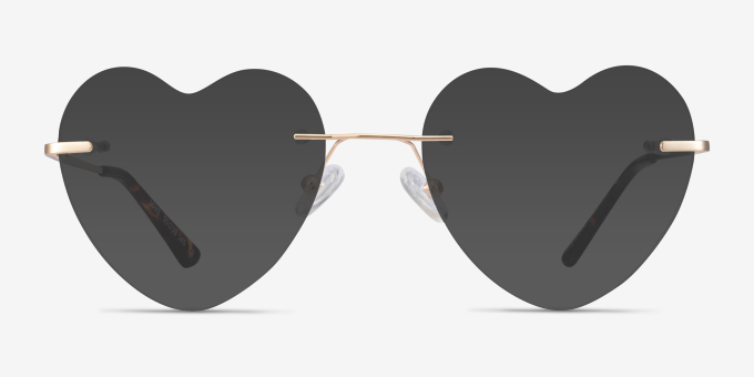 Love Light Gold MetalEyeglass Frames from EyeBuyDirect, with Tinted Lenses