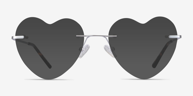 Love Silver MetalEyeglass Frames from EyeBuyDirect, with Tinted Lenses