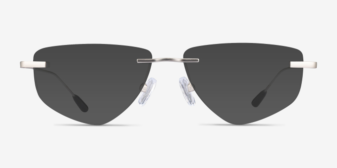 Phil Matte Silver MetalEyeglass Frames from EyeBuyDirect, with Tinted Lenses