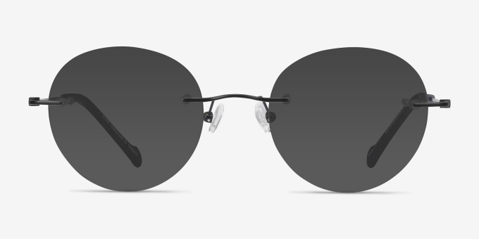 Shine Black TitaniumEyeglass Frames from EyeBuyDirect, with Tinted Lenses