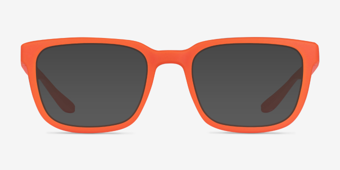 Fast Matte Orange PlasticEyeglass Frames from EyeBuyDirect, with Tinted Lenses