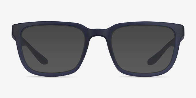 Fast Matte Blue PlasticEyeglass Frames from EyeBuyDirect, with Tinted Lenses