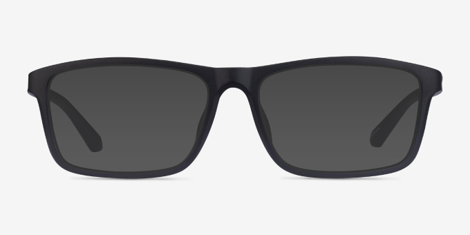 Team Matte Black PlasticEyeglass Frames from EyeBuyDirect, with Tinted Lenses