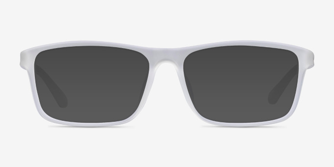 Team Matte Clear PlasticEyeglass Frames from EyeBuyDirect, with Tinted Lenses