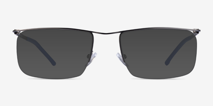 Point Gunmetal MetalEyeglass Frames from EyeBuyDirect, with Tinted Lenses