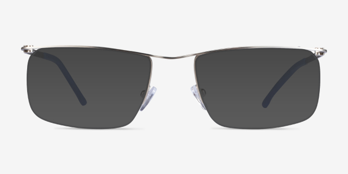 Point Silver MetalEyeglass Frames from EyeBuyDirect, with Tinted Lenses