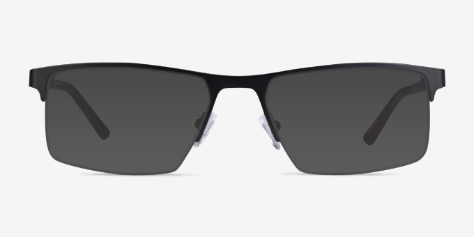 Interception Black Red MetalEyeglass Frames from EyeBuyDirect, with Tinted Lenses