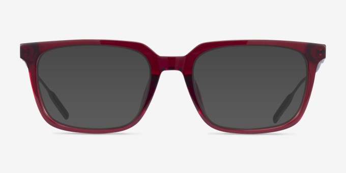 Woods Red AcetateEyeglass Frames from EyeBuyDirect, with Tinted Lenses