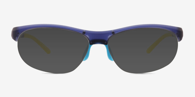 Striker Matte Blue Alternative MaterialsEyeglass Frames from EyeBuyDirect, with Tinted Lenses