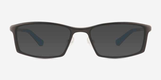Landon Matte Gray Aluminium AlloyEyeglass Frames from EyeBuyDirect, with Tinted Lenses