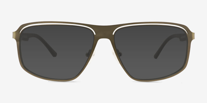 Vexler Green MetalEyeglass Frames from EyeBuyDirect, with Tinted Lenses