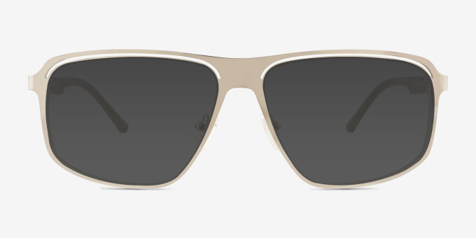 Vexler Silver MetalEyeglass Frames from EyeBuyDirect, with Tinted Lenses