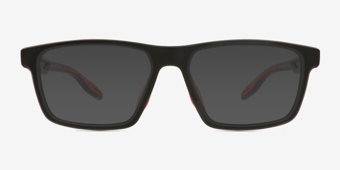 Elite Black PlasticEyeglass Frames from EyeBuyDirect, with Tinted Lenses