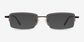 Graphic  Coffee  Titanium Montures de lunettes de vue d'EyeBuyDirect, with Tinted Lenses