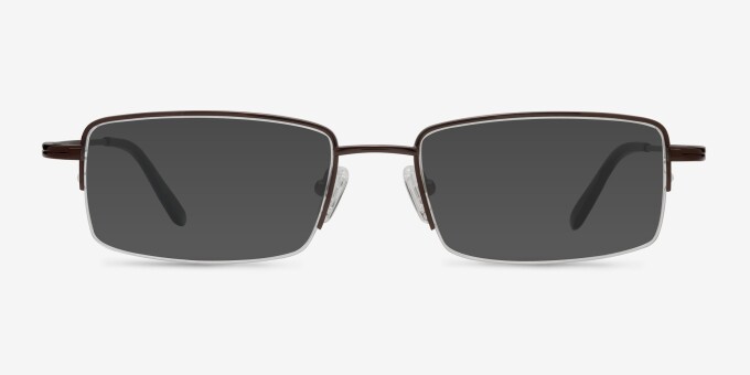Graphic Coffee TitaniumEyeglass Frames from EyeBuyDirect, with Tinted Lenses