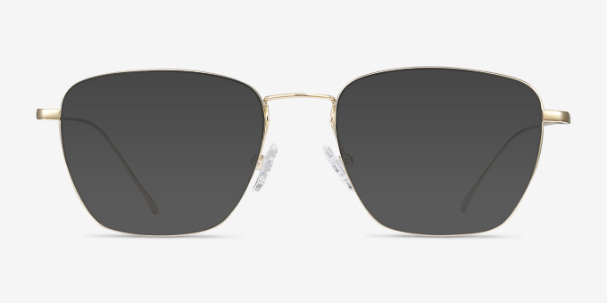 Future Doré TitaniumMontures de lunettes de vue d'EyeBuyDirect, Avec des Verres Teintés