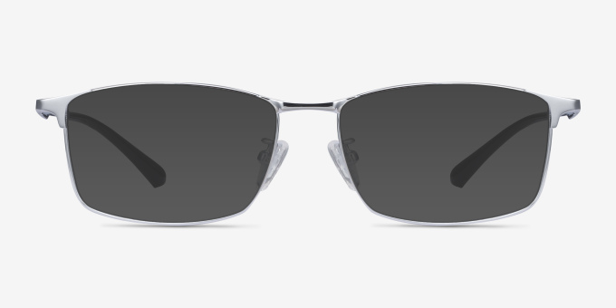 Constant Silver TitaniumEyeglass Frames from EyeBuyDirect, with Tinted Lenses
