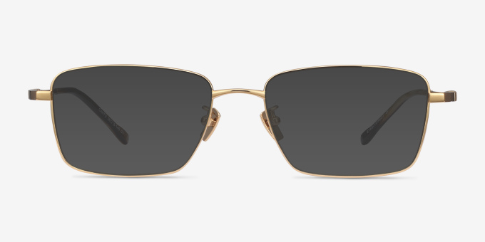 Canto Golden TitaniumEyeglass Frames from EyeBuyDirect, with Tinted Lenses