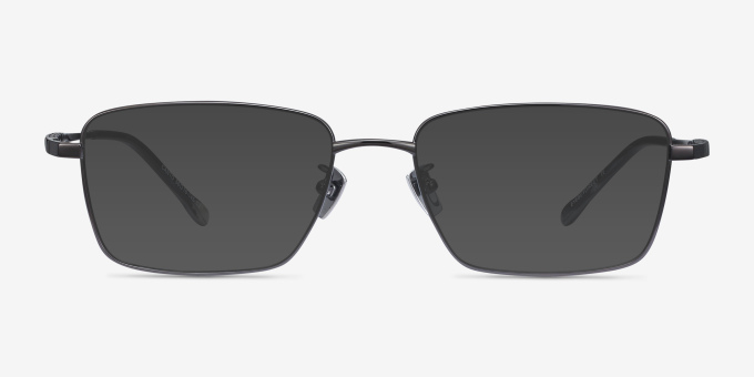 Canto Gunmetal TitaniumEyeglass Frames from EyeBuyDirect, with Tinted Lenses