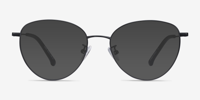 Gaze Black TitaniumEyeglass Frames from EyeBuyDirect, with Tinted Lenses