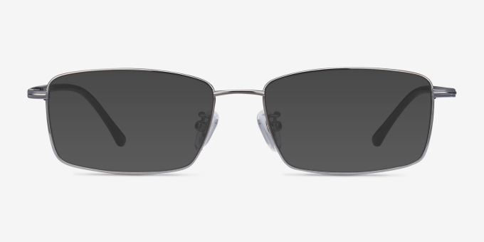 Holmst Gunmetal TitaniumEyeglass Frames from EyeBuyDirect, with Tinted Lenses