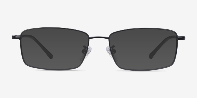 Holmst Black TitaniumEyeglass Frames from EyeBuyDirect, with Tinted Lenses