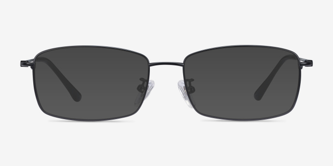 Hobbes Black TitaniumEyeglass Frames from EyeBuyDirect, with Tinted Lenses