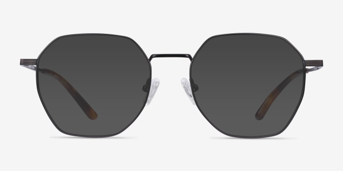 Comet Black TitaniumEyeglass Frames from EyeBuyDirect, with Tinted Lenses