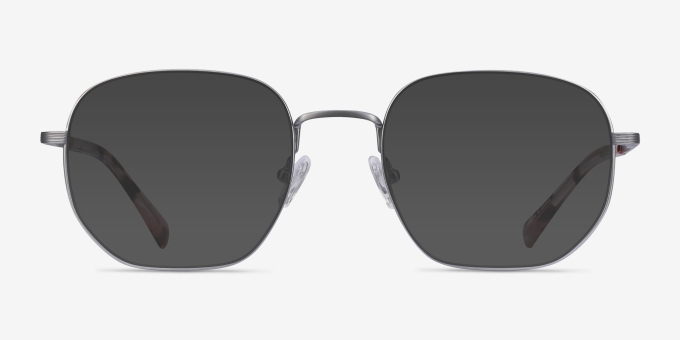 Dante Gunmetal TitaniumEyeglass Frames from EyeBuyDirect, with Tinted Lenses