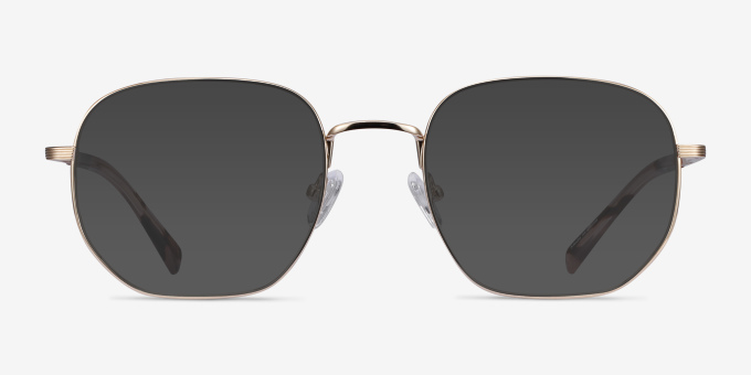 Dante Gold TitaniumEyeglass Frames from EyeBuyDirect, with Tinted Lenses
