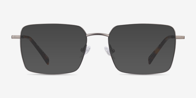 Apex Gunmetal TitaniumEyeglass Frames from EyeBuyDirect, with Tinted Lenses