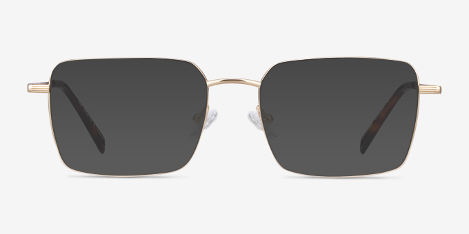 Apex Gold TitaniumEyeglass Frames from EyeBuyDirect, with Tinted Lenses