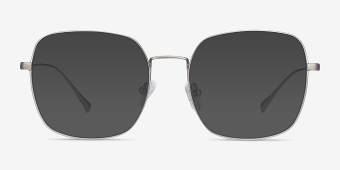 Meteor Gunmetal TitaniumEyeglass Frames from EyeBuyDirect, with Tinted Lenses