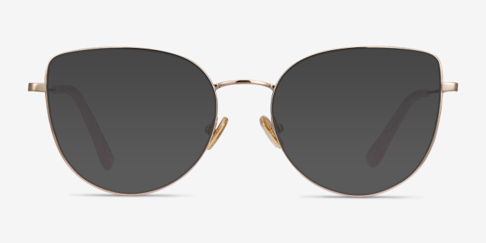 Imani Cat Eye Gold Glasses for Women | Eyebuydirect