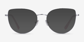 Imani Argenté Titanium Montures de lunettes de vue d'EyeBuyDirect, with Tinted Lenses