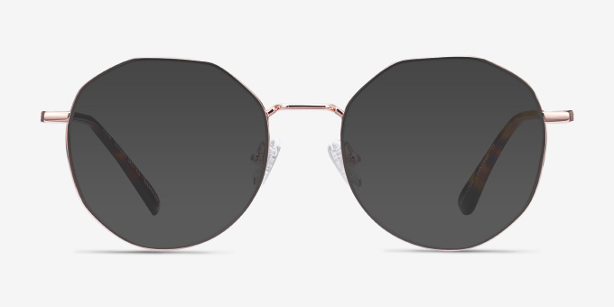 Julia Rose Gold TitaniumEyeglass Frames from EyeBuyDirect, with Tinted Lenses