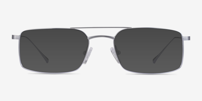 Johnson Argenté TitaniumMontures de lunettes de vue d'EyeBuyDirect, Avec des Verres Teintés