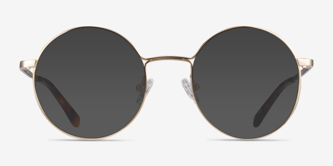 Midtown Doré TitaniumMontures de lunettes de vue d'EyeBuyDirect, Avec des Verres Teintés