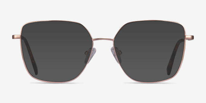 Bessie Rose Gold TitaniumEyeglass Frames from EyeBuyDirect, with Tinted Lenses