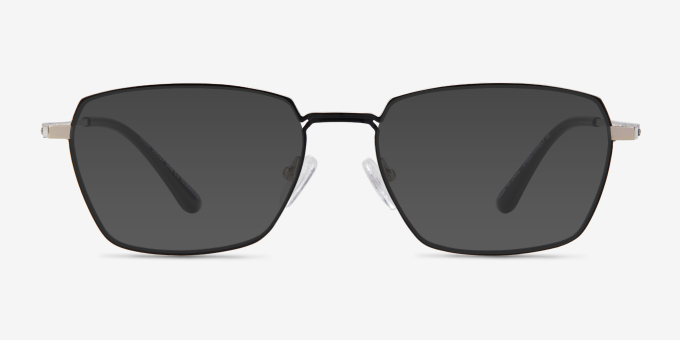 Eren Black Gold TitaniumEyeglass Frames from EyeBuyDirect, with Tinted Lenses