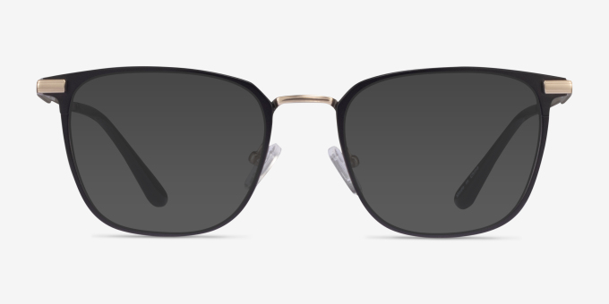 Pond Matte Black TitaniumEyeglass Frames from EyeBuyDirect, with Tinted Lenses