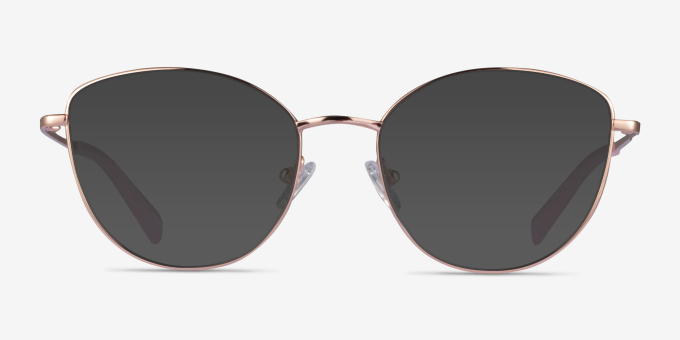 Mandolin Rose Gold TitaniumEyeglass Frames from EyeBuyDirect, with Tinted Lenses