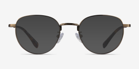 Scottie Bronze Titanium Montures de lunettes de vue d'EyeBuyDirect, with Tinted Lenses