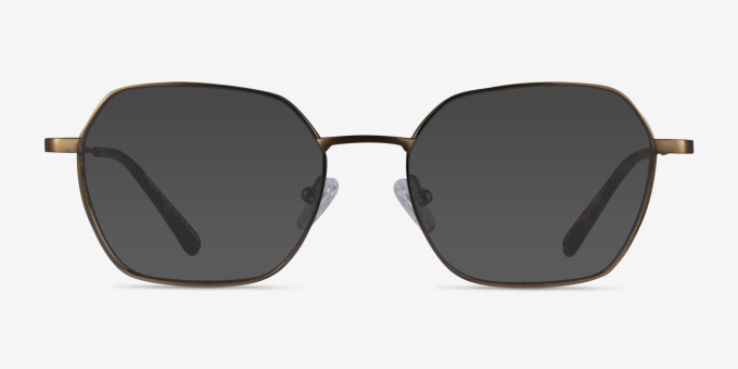 Kingston Bronze TitaniumEyeglass Frames from EyeBuyDirect, with Tinted Lenses