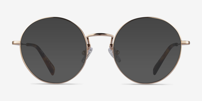 Jonah Gold TitaniumEyeglass Frames from EyeBuyDirect, with Tinted Lenses