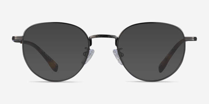 Scottie Gunmetal TitaniumEyeglass Frames from EyeBuyDirect, with Tinted Lenses