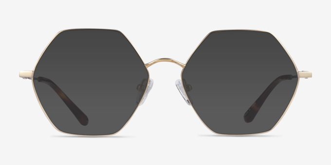 Esto Gold TitaniumEyeglass Frames from EyeBuyDirect, with Tinted Lenses