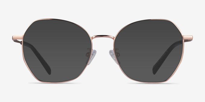 Anissa Rose Gold TitaniumEyeglass Frames from EyeBuyDirect, with Tinted Lenses