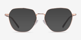 Alphabet Or rose Titanium Montures de lunettes de vue d'EyeBuyDirect, with Tinted Lenses