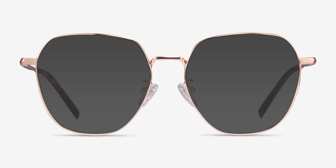 Alphabet Rose Gold TitaniumEyeglass Frames from EyeBuyDirect, with Tinted Lenses